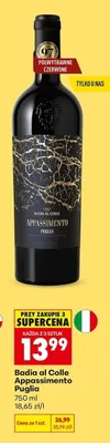Wino Badia al Colle Appassimento Puglia półwytrawne czerwone promocja w Biedronka