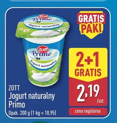Jogurt naturalny Primo Zott promocja w Aldi