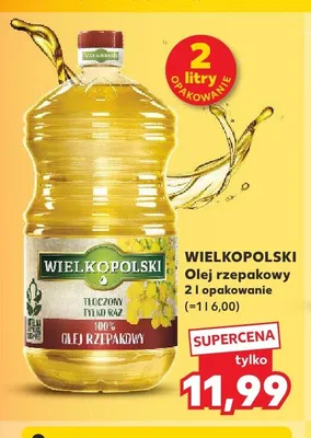 Olej rzepakowy Wielkopolski promocja w Kaufland