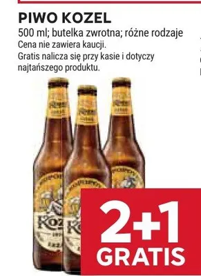 Piwo Kozel promocja w Stokrotka