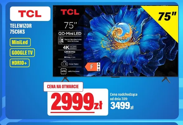 Telewizor Tcl 75C6KS promocja w RTV EURO AGD