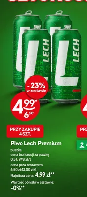 Piwo Lech Premium promocja w Żabka