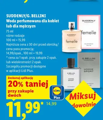 Woda perfumowana dla kobiet Suddenly Femelle promocja w Lidl