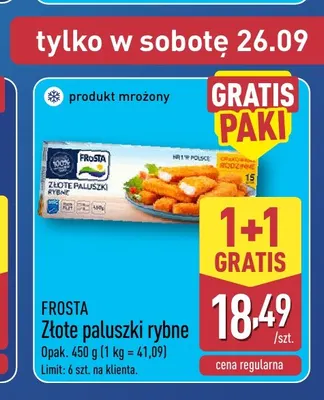 Złote paluszki rybne Frosta promocja w Aldi