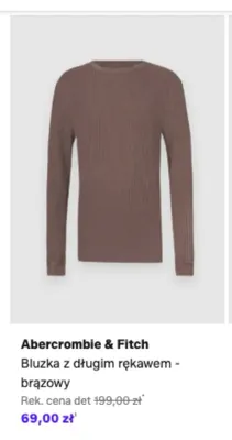 Bluzka z długim rękawem Abercrombie & Fitch brązowa promocja w Lounge by Zalando