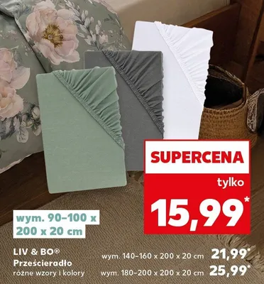 Prześcieradło 140-160x200 cm promocja w Kaufland