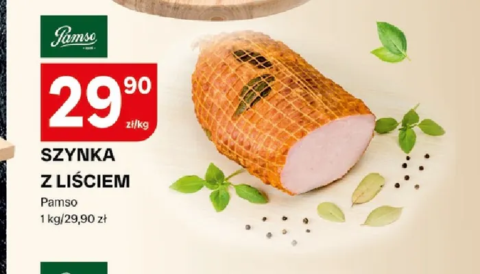 Szynka z liściem Pamso promocja w Chorten