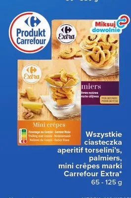 Ciasteczka maślane Palmiers Carrefour Extra promocja w Carrefour