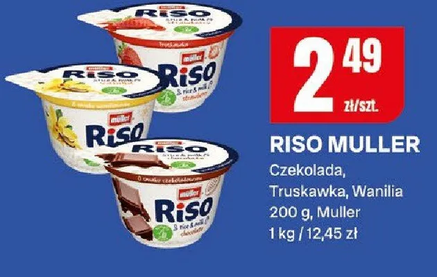 Riso Muller Czekolada, Truskawka, Wanilia promocja w Chorten