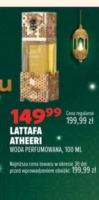 Woda perfumowana Lattafa Atheeri promocja w Drogerie Natura