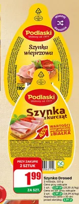 Szynka wieprzowa Podlaski promocja w Dino