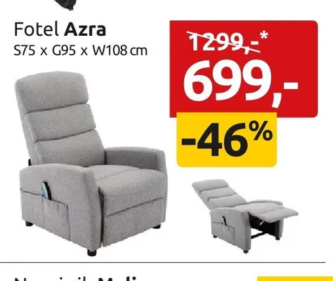 Fotel Azra S75xG95xW108cm promocja w Black Red White