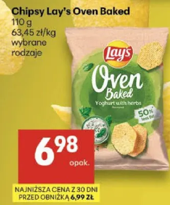 Chipsy Lay's Oven Baked wybrane rodzaje promocja w Delikatesy Centrum