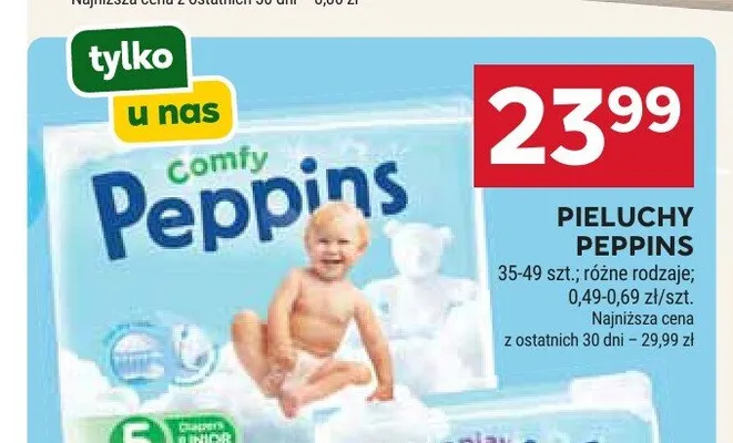 Pieluchy Peppins Comfy promocja w Stokrotka