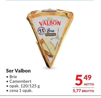 Ser Camembert Valbon promocja w Makro