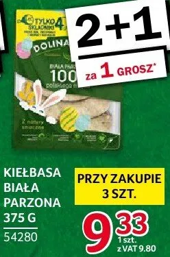 Kiełbasa biała parzona Dolina Dobra 375 g promocja w Selgros