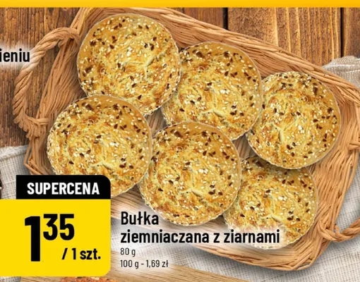 Bułka ziemniaczana z ziarnami promocja w POLOmarket
