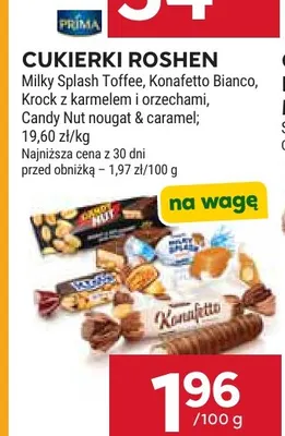 Cukierki Candy Nut nougat & caramel Roshen promocja w Stokrotka