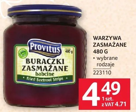 Buraczki zasmażane babcine promocja w Selgros
