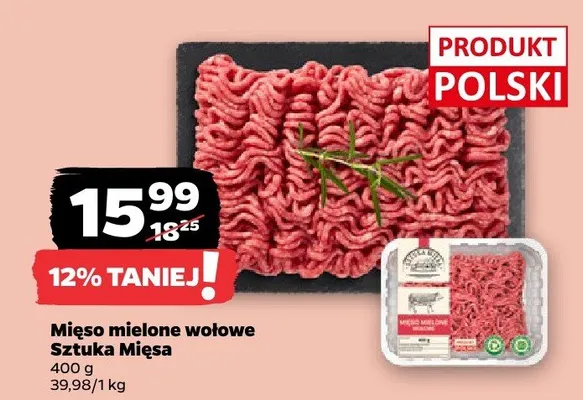 Mięso mielone wołowe promocja w Netto