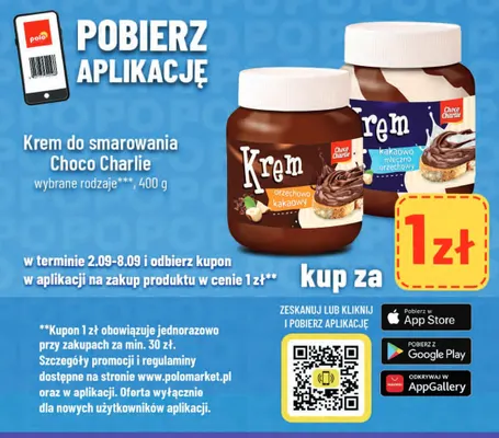 Krem do smarowania orzechowo-kakaowy Choco Charlie promocja w POLOmarket
