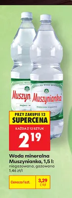 Woda mineralna niegazowana Muszynianka promocja w Biedronka