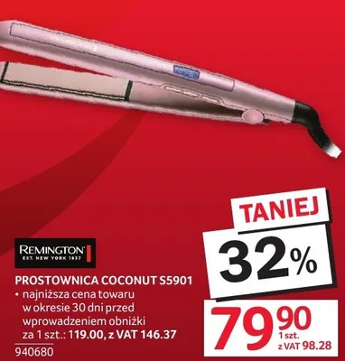 Prostownica Coconut S5901 promocja w Selgros