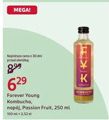 Napój Kombucha Passion Fruit promocja w Rossmann