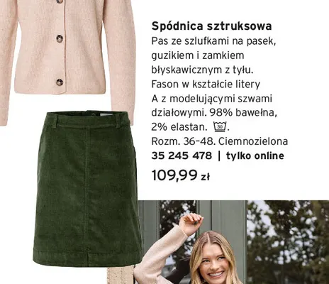 Spódnica sztruksowa promocja w Tchibo