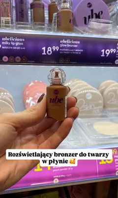 Rozświetlający bronzer do twarzy w płynie Bell Ubelicious Glow Bronzer 02 Warm Toffee promocja w Biedronka