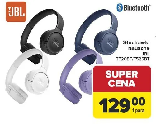 Słuchawki nauszne JBL promocja w Carrefour