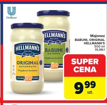 Majonez HELLMANN'S Original promocja w Carrefour