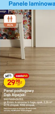 Panel podłogowy Dąb Alpejski Castohit promocja w Castorama