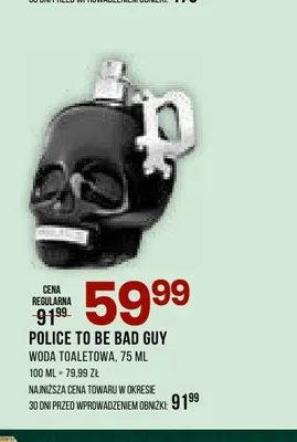 Woda toaletowa Police To Be Bad Guy promocja w Drogerie Natura