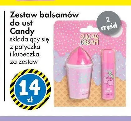 Zestaw balsamów do ust Candy promocja w Tedi