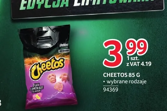 Chrupki Cheetos Pink Lemonade Flavour promocja w Selgros