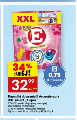 Kapsułki do prania E Aromaterapia XXL promocja w Twój Market