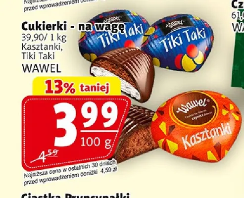 Cukierki Kasztanki na wagę Wawel promocja w Prim Market