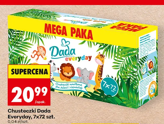 Chusteczki Dada Everyday 7-pak 72 szt promocja w Biedronka