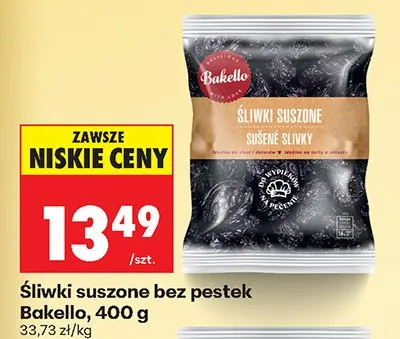 Sliwki suszone bez pestek Carrefour promocja w Biedronka