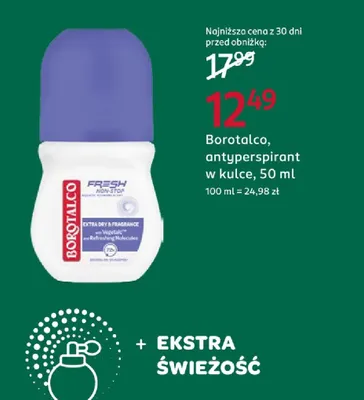 Antyperspirant w kulce Fresh Borotalco promocja w Rossmann