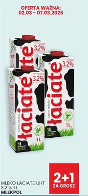 Mleko łaciate UHT 3,2% promocja w Wafelek
