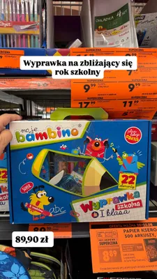 Wyprawka szkolna I klasa moje bambino promocja w Biedronka