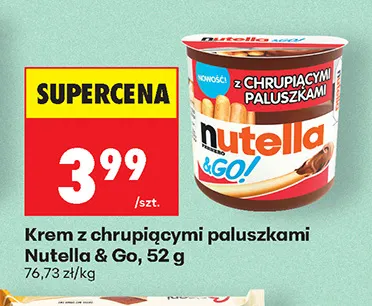 Krem z chrupiącymi paluszkami Nutella & Go promocja w Biedronka