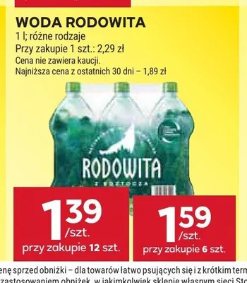 Woda Rodowita promocja w Stokrotka