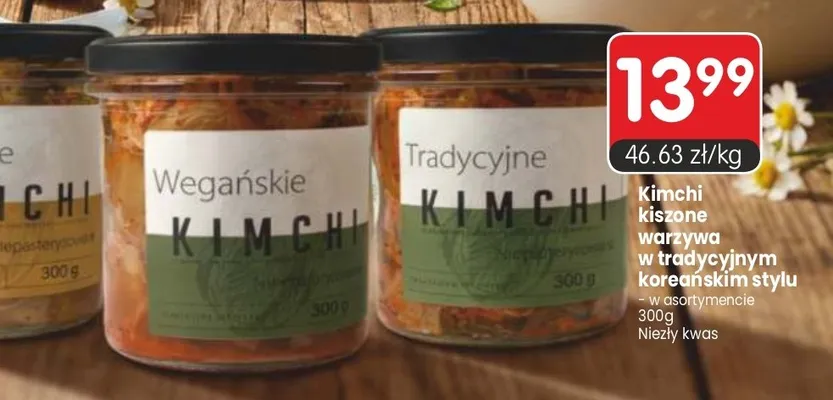 Kimchi kiszone warzywa w tradycyjnym koreańskim stylu w asortymencie promocja w Market Point