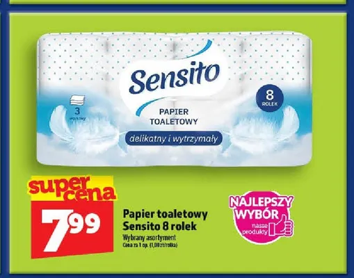Papier toaletowy Sensito promocja w TOPAZ