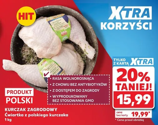 Kurczak zagrodowy ćwiartka z polskiego kurczaka promocja w Kaufland