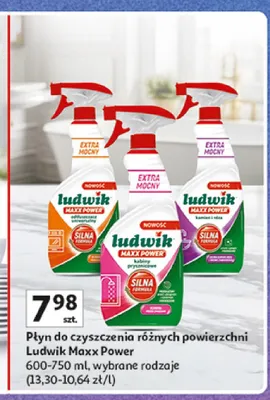 Płyn do czyszczenia kabin prysznicowych Ludwik Maxx Power promocja w Auchan