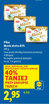 Masło ekstra 83% promocja w Lidl